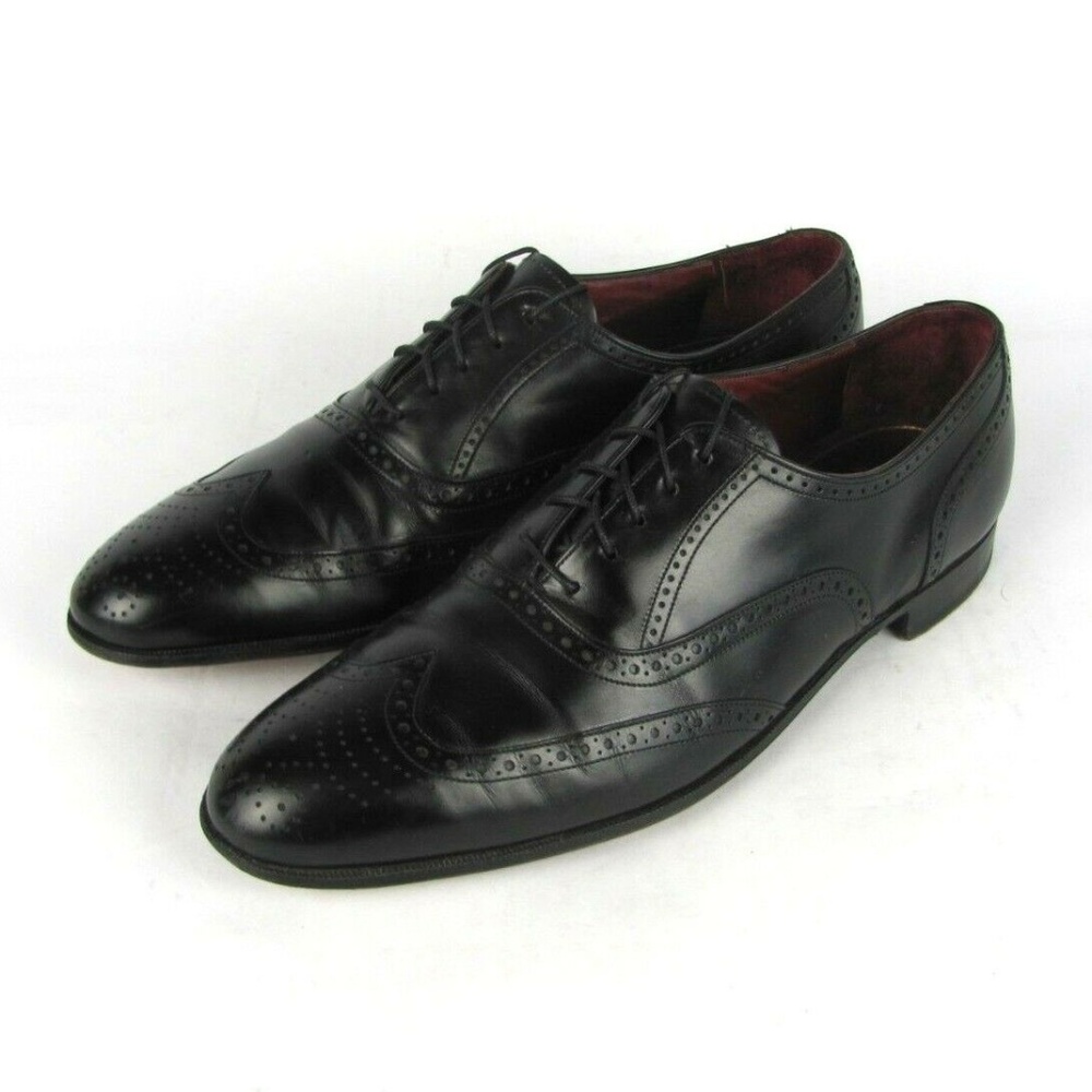 FLORSHEIM IMPERIAL Black Wingtip Oxfords 9.5 B